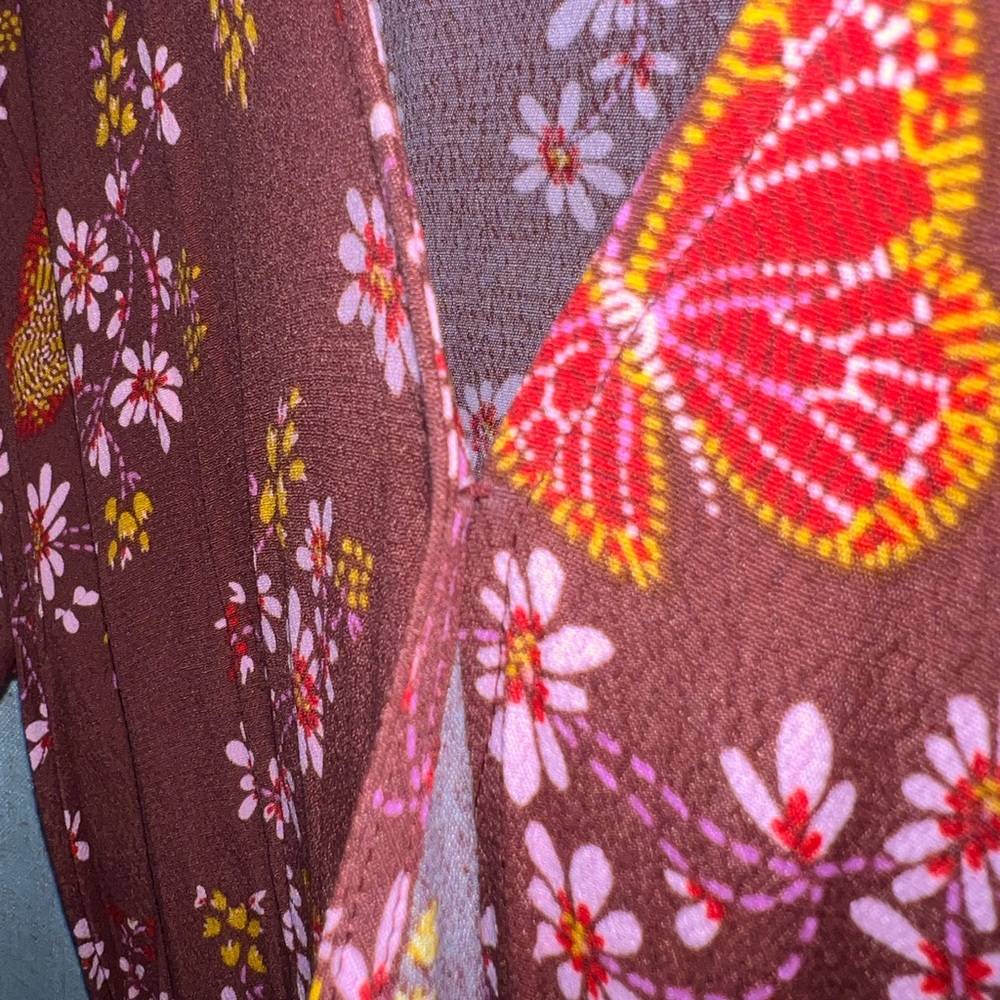 🦋Precious Madewell Floral Butterfly Springtime V-Neck Dress🌷